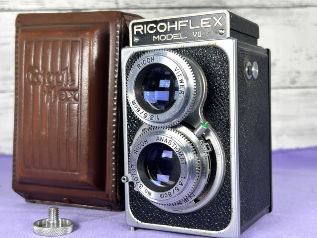 Read [Exc+2 w/ Case] RICOHFLEX Model VII TLR Film Camera 80mm f/3.5 From JAPAN
