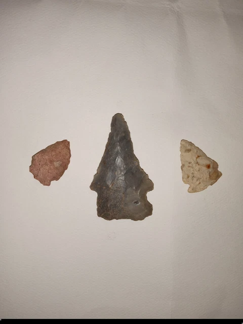 Authentic Native American artifact arrowheads Lot Of 3 Ky