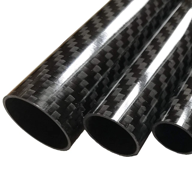 (1) Carbon Fiber Tube - 8mm x 6mm x 500mm - 3K Roll Wrapped 100% Carbon Fiber...