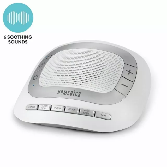 HoMedics SoundSpa Rejuvenate Soothing Sounds Auto-off White Noise Help Sleep Aid