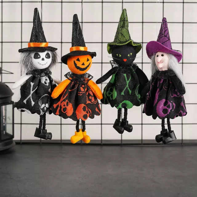 Ciondolo bambola di Halloween strega zucca peluche decorazione borsa oggetti di scena gotici Au E