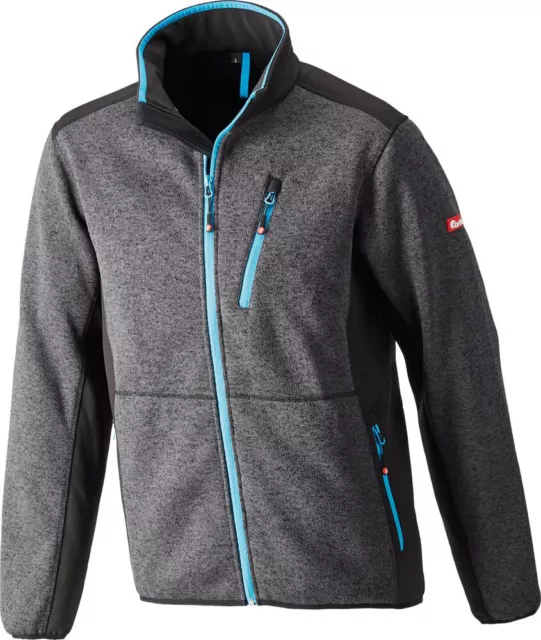 FORTIS Strickjacke Softshell Gr.2XL d-grau-türkis
