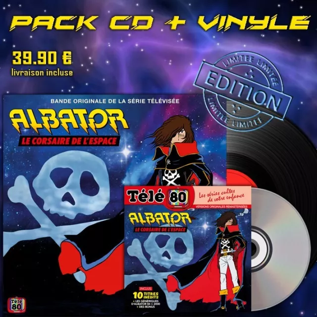 PACK 33T Vinyle + CD  NEUFS TELE 80 ALBATOR Harlock  Leiji Matsumoto BGM CHARDEN