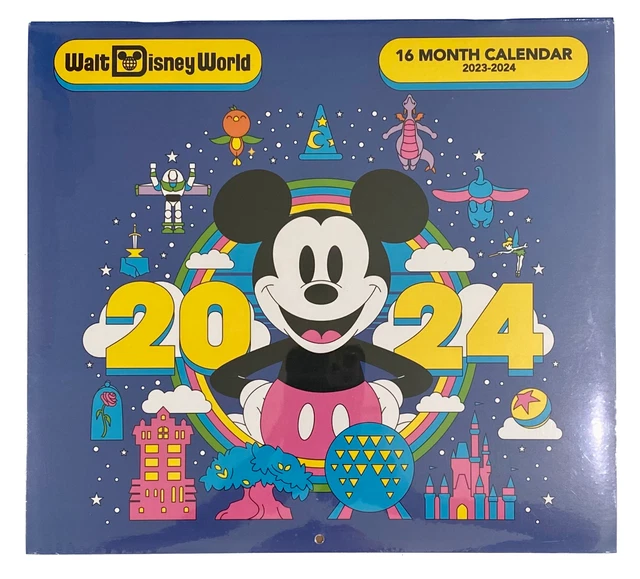 DISNEY PARKS 2023 2024 Walt Disney World Mickey Mouse 16 Month Calendar