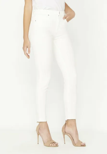 Buffalo by David Bitton Leilah Semi High Rise Skinny Jeans Womens 29 White NWT