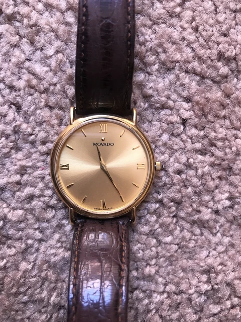 movado mens watch gold