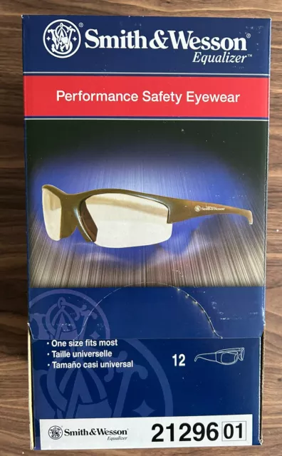 Smith & Wesson Equalizer Safety Glasses Gun Metal Frame Clear Anti-Fog Lens NEW