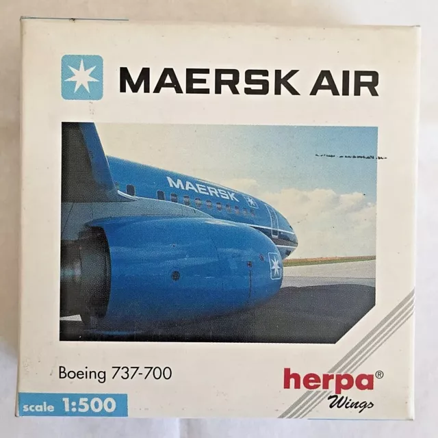 Herpa 1/500 - 511858 MAERSK AIR Boeing 737-700 - NEUF