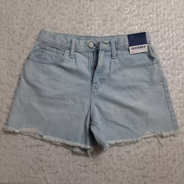 NEW Old Navy High Rise Jean Shorts Womens Size 16 (26x4) Fringe Accent