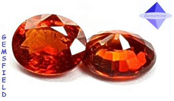VS - 1.49ct !!! PAIRE SPESSARTITES NATURELLES de NAMIBIE !!! poli AAA++ !!!