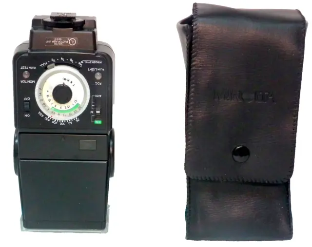 Minolta Auto 360PX Flash Battery Powered Unit With Carry Case & Minolta Manual