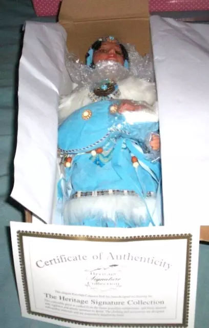 New In Box Heritage Signature Collection Doll Native American Mother and Baby