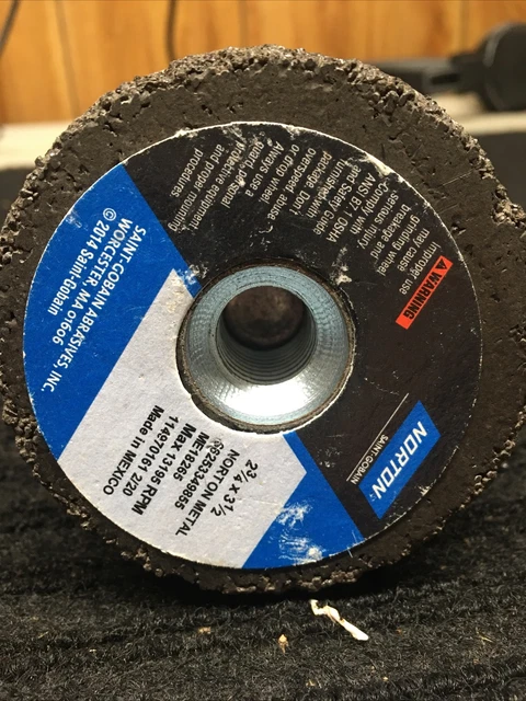 NORTON 66253349855. 2-3/4" Grinding Cone. 24 Grit.  33GN41. 👀 GR8 BUY.