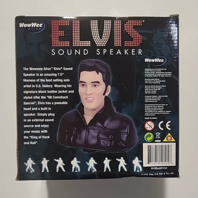 Elvis Presley "68 Comeback Special" Sound Speaker (2007, WowWee Alive) Brand New 3