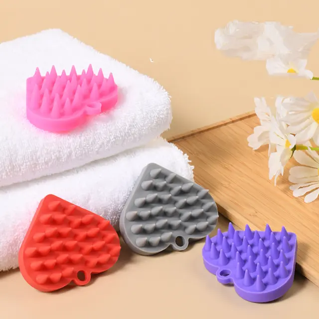 New Pure Silicone Pet Brush Love Shampoo Scalp Massage Shampoo