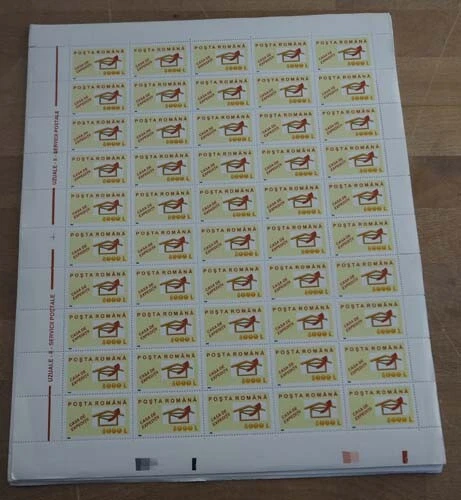 2002 Rumänien; 300 Serien Postdienste, postfrisch/MNH, MiNr. 5688/90, ME 1200,-