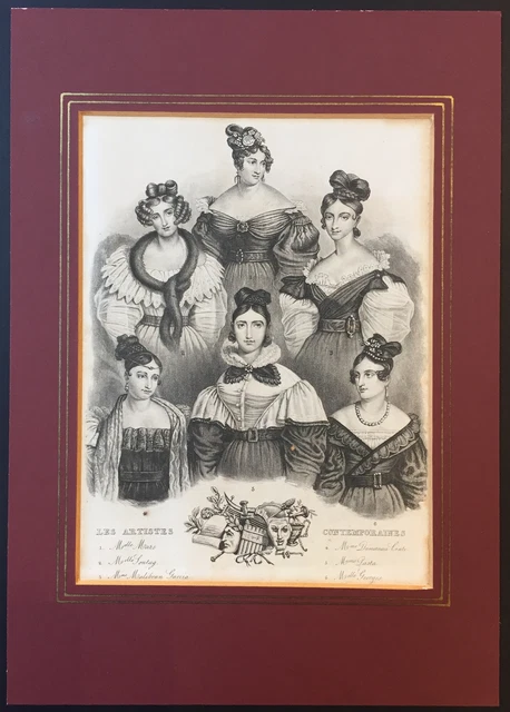 MARS, SONTAG, MALIBRAN, PASTA, et al (Opera): Original Engraving
