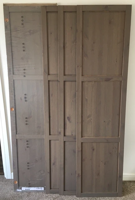IKEA HEMNES PAX Wardrobe Doors Grey Brown X4 New 60.00 PicClick UK