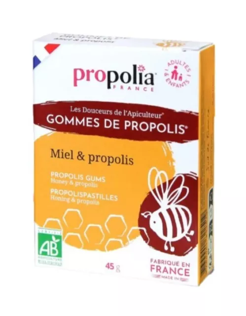 - BIO - Gommes De Propolis & Miel - Idéal pour les Maux De Gorge