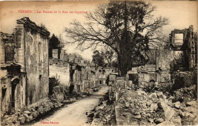 CPA Verdun-Les Ruines de la Rue des Capucins (187507)