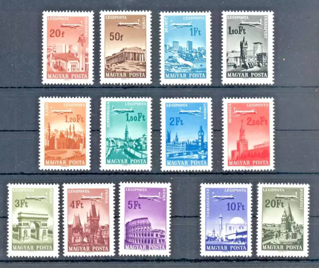 Ungarn 1966, 1967 Luftpost Komplett  11 + 2 Briefmarken - 2 Sätze - Postfrisch