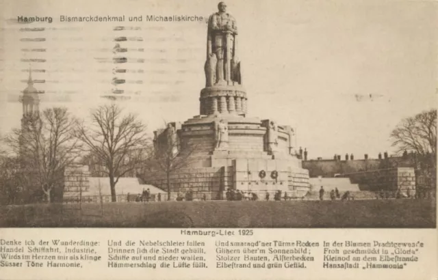 Bismarckdenkmal Michaeliskirche Hamburg gl1926 105.153