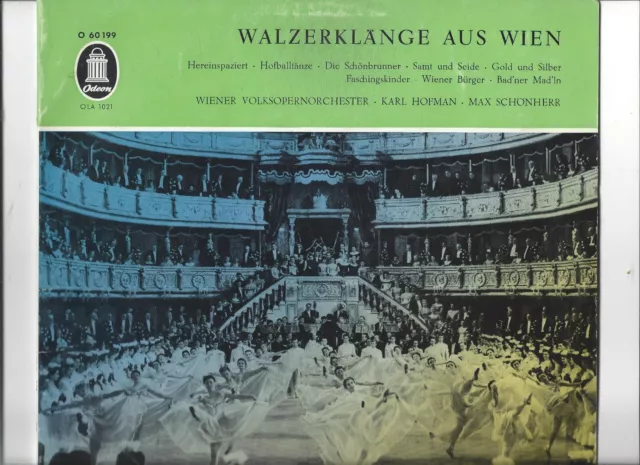 Wiener Volksopernorchester Max Schönherr : Walzerklänge aus Wien  - 25cm LP 1959