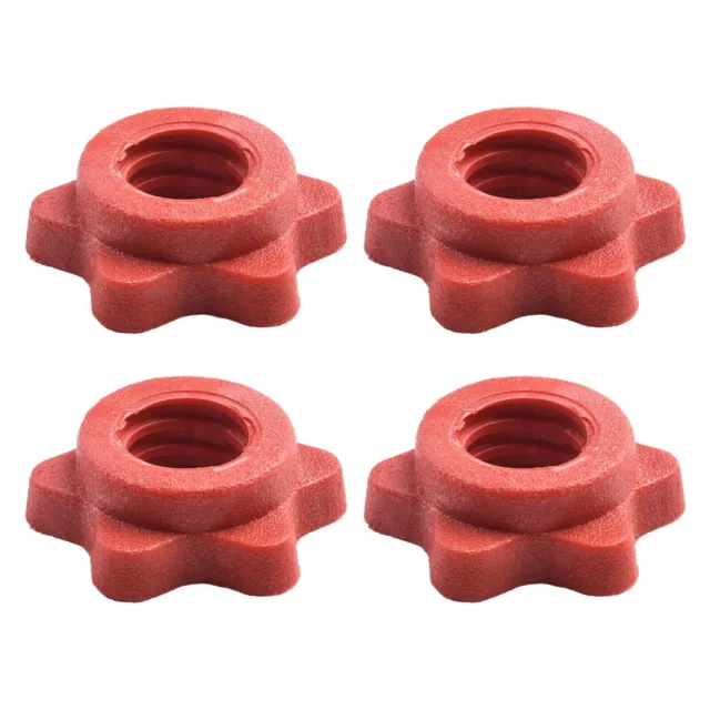 Keep Your Plates Secure with these Red Nut Barbell Bar Clips Pack of 4