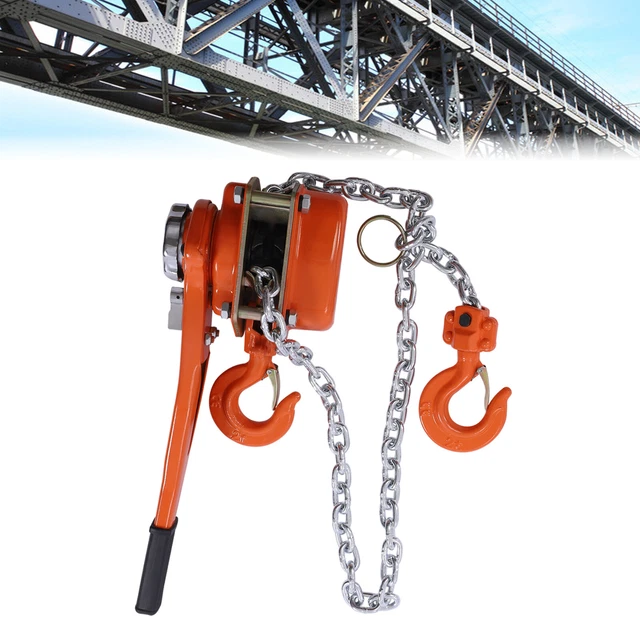 1.5 Ton Lever Block Chain Hoist Come Along Ratchet 5ft Lift 3300lb Capacity New