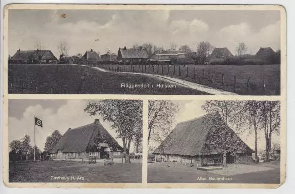 AK Schönkirchen, Flüggendorf, Gasthaus H. Arp, 1940