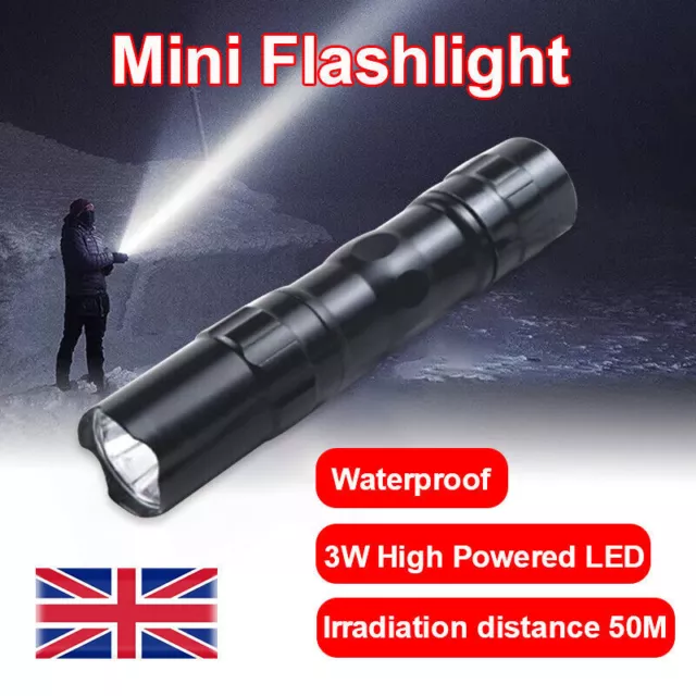 SMALL TORCH Mini Handheld Powerful LED Tactical Pocket Flashlight Ultra Bright W