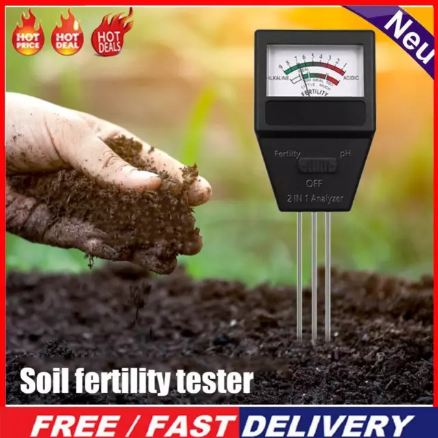 2 In 1 Soil Acidity Alkalinity Tester Avoid Premature Defoliation for Garden