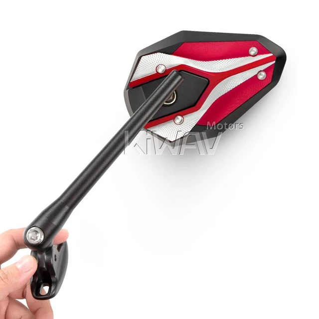 Rétroviseurs ViperII rouge adaptateur noir moto sportbike montage fairing ε