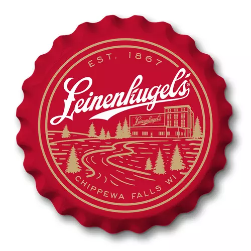 Leinenkugels Beer Logo Bottle Cap Tin Metal Sign Man Cave Garage Decor 18" Dia.