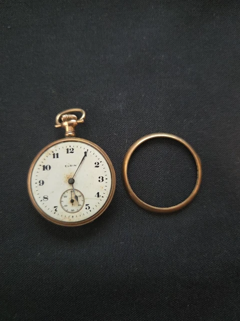 Elgin Wadsworth Pilot Pocket Watch MONTRE DE POCHE Vintage Petite