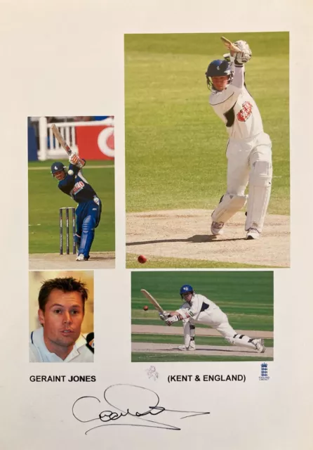 Cricket - 4 Kent & England autographs 2000s