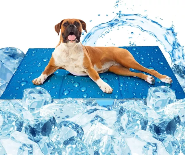 Pet Cooling Gel Mat Large 90Cm Self Cool Water Resistant Easy Clean