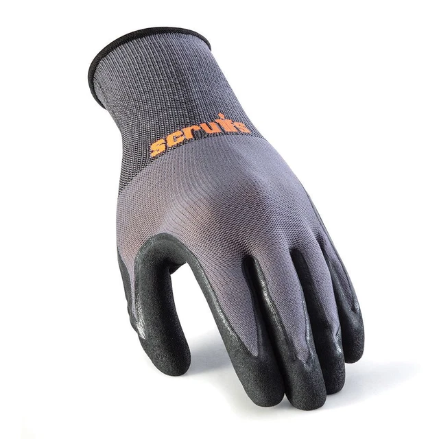 Scruffs - Guanti da lavoro grigio 5pk - XL/10