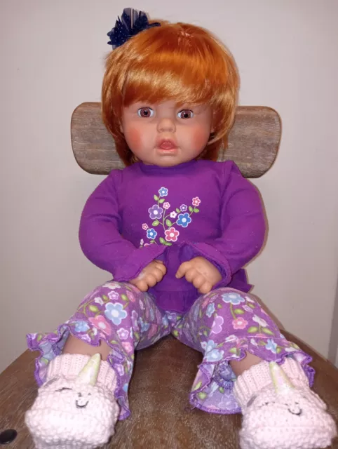 Vintage Lissi Batz 20" Reborn Red Headed "Jessica" German Baby