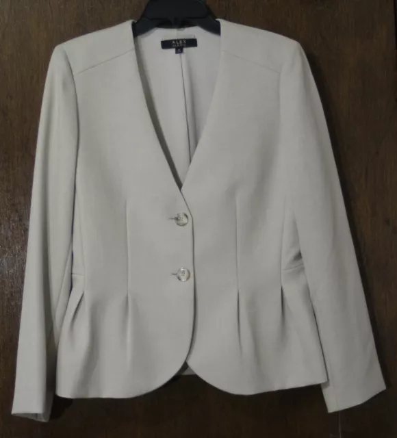 Alex Marie Womens New $129 Suit Separate Coat Jacket Blazer 10 M Medium Tan NWT
