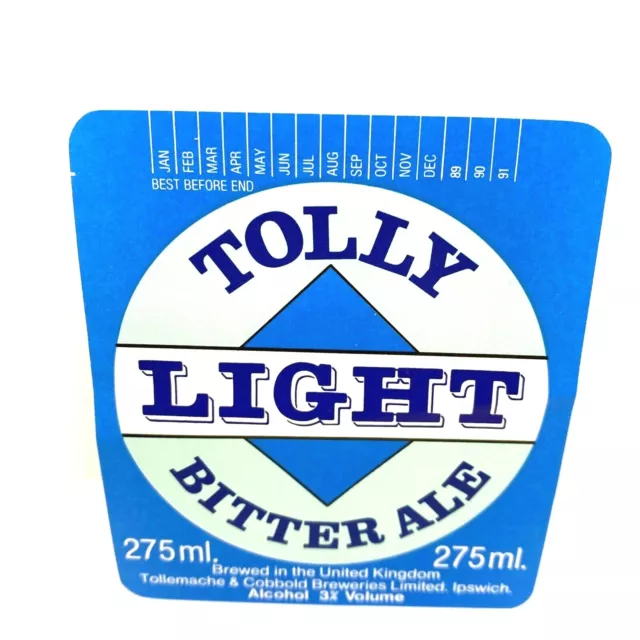 Bottle Label Tolly Light Bitter Ale