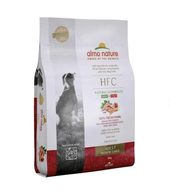 Croccantini per Cani  Almo Nature SACCO 8 KG HFC Adult M/L MAIALE FRESCO