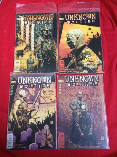 UNKNOWN SOLDIER #1,2,3,4 Garth Ennis Plunkett Vertigo 1997