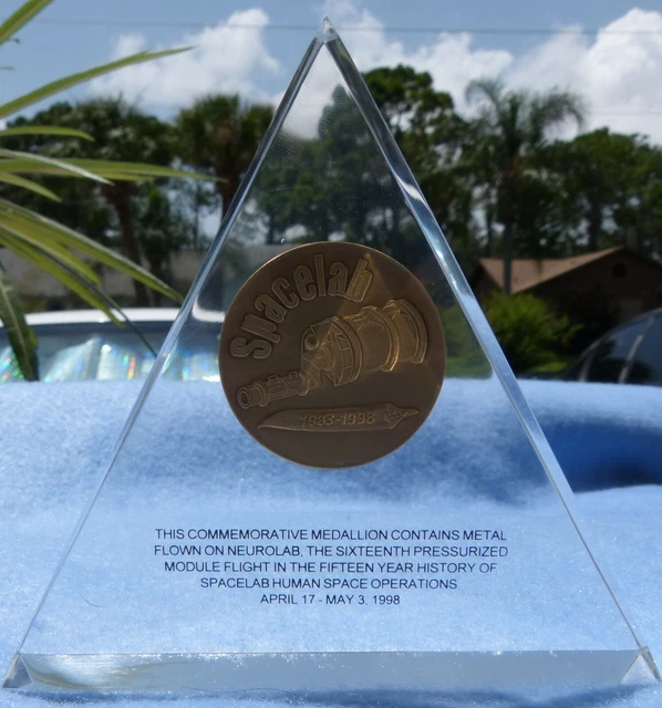 Commemorative Spacelab Medallion Flown on Columbia STS-90