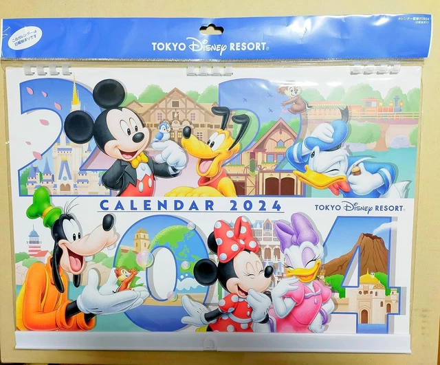 MICKEY & FRIENDS Wall Calendar 2024 Tokyo Disney Resort Limited W