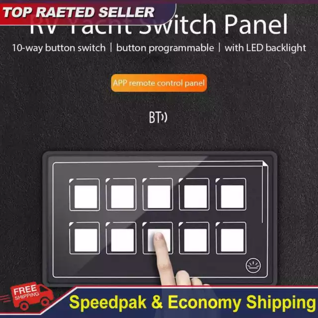 SP5110A Modified RV Panel Bluetooth-compatible APP Control 10 Gang Switch Panel