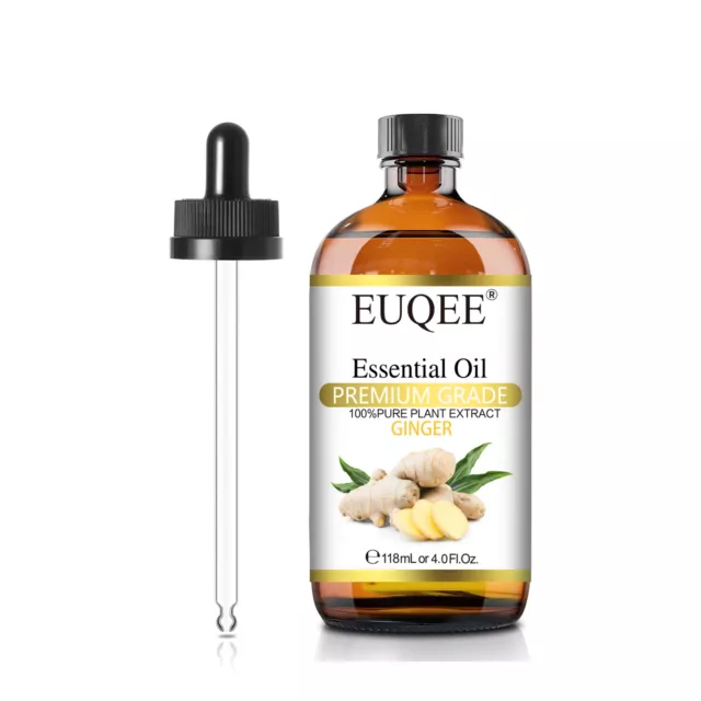 EUQEE 118ML ätherisches Ingweröl für Diffusor,Haar-/Hautpflege,Gewicht verlieren