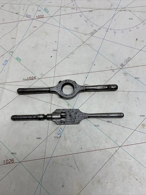 s. w. card tap and die wrenches handles.  No 0 Tap Handle. Lot Of 2