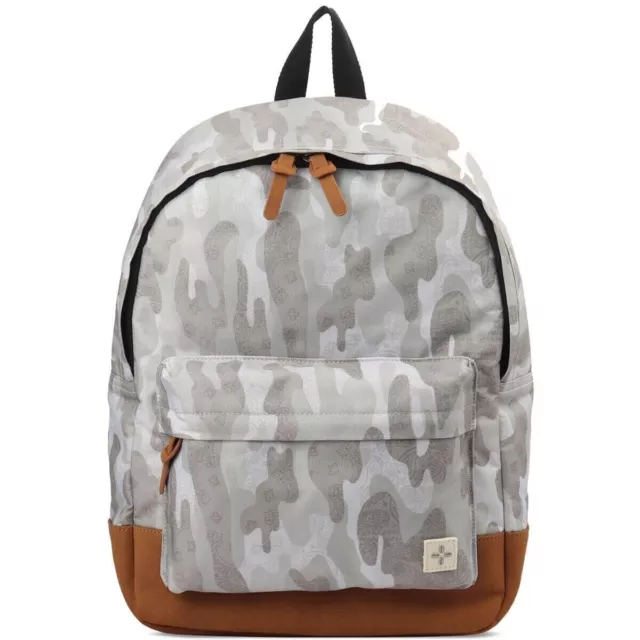 New SUN + STONE Riley Camoufalge Backpack Shoulder Bag Gray Travel School Bag
