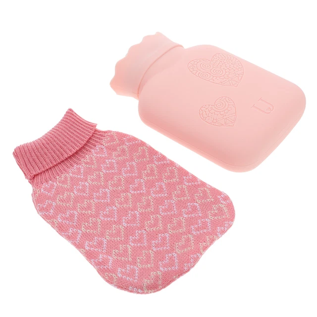 Hot Water Bottle Knitting Girl Warm Bag Pouch Cute Injection